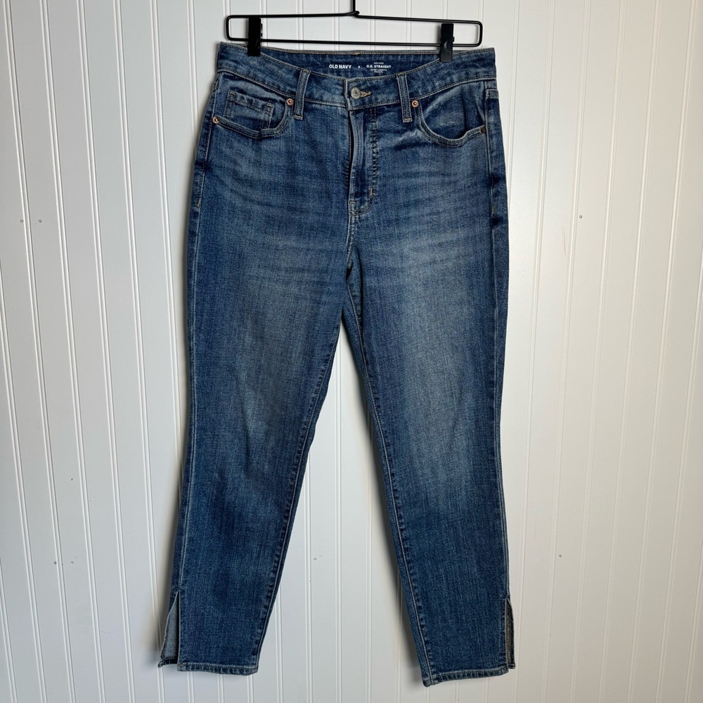 Old Navy High-Rise O.G. Straight Secret Smooth Pockets Slit Hem Women’s Size 6